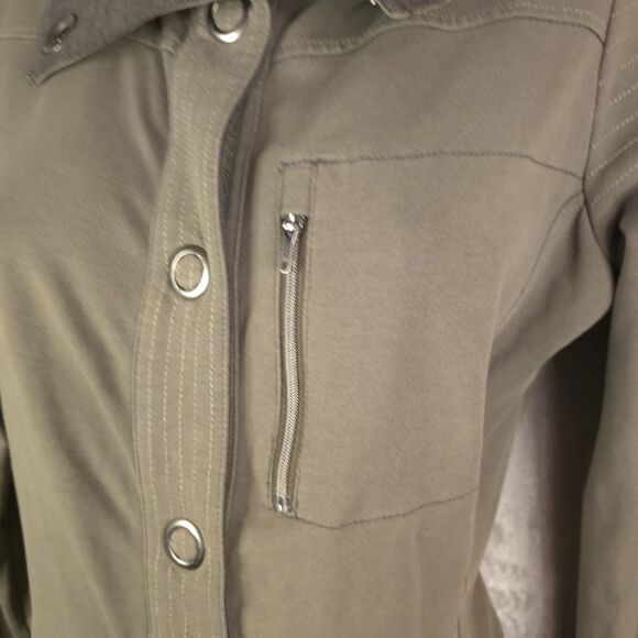 Kuhl Krush Jacket Womens Small Green Snap Front Outdoor Fall Moto Style - Picture 4 of 13